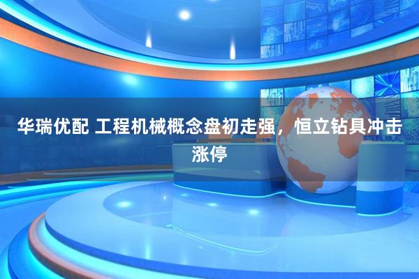 华瑞优配 工程机械概念盘初走强，恒立钻具冲击涨停