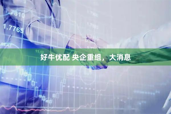好牛优配 央企重组，大消息